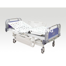 (A-40) - Cama de hospital manual de três funções com cabeça de cama ABS